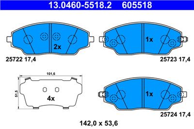 ATE 13.0460-5518.2 Číslo výrobce: 605518. EAN: 4006633481250.
