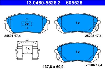 ATE 13.0460-5526.2 Číslo výrobce: 605526. EAN: 4006633480864.