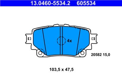 ATE 13.0460-5534.2 Číslo výrobce: 605534. EAN: 4006633492058.