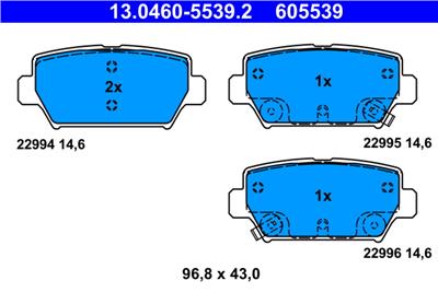 ATE 13.0460-5539.2 Číslo výrobce: 605539. EAN: 4006633479387.
