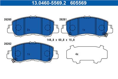 ATE 13.0460-5569.2 Číslo výrobce: 605569. EAN: 4006633503136.