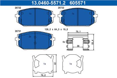 ATE 13.0460-5571.2 Číslo výrobce: 605571.