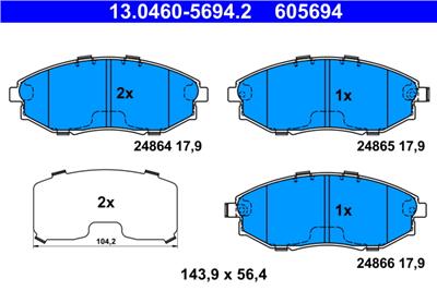 ATE 13.0460-5694.2 Číslo výrobce: 605694. EAN: 4006633475525.