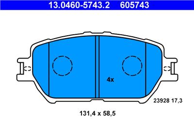 ATE 13.0460-5743.2 Číslo výrobce: 605743. EAN: 4006633309486.
