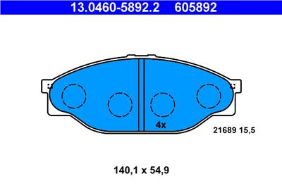 ATE 13.0460-5892.2 Číslo výrobce: 605892. EAN: 4006633218870.