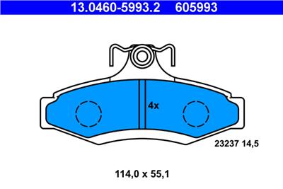 ATE 13.0460-5993.2 Číslo výrobce: 605993. EAN: 4006633023146.