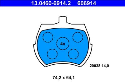 ATE 13.0460-6914.2 Číslo výrobce: 606914. EAN: 4006633272162.
