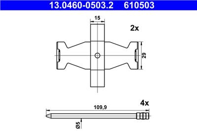 ATE 13.0460-0503.2 Číslo výrobce: 610503. EAN: 4006633475785.