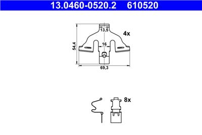 ATE 13.0460-0520.2 Číslo výrobce: 610520. EAN: 4006633484893.