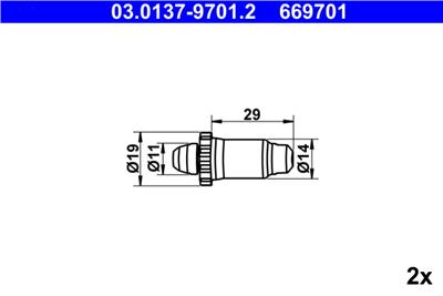ATE 03.0137-9701.2 Číslo výrobce: 669701. EAN: 4006633409735.
