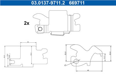 ATE 03.0137-9711.2 Číslo výrobce: 669711. EAN: 4006633505680.