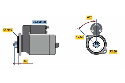 BOSCH 0 001 153 009 Číslo výrobce: SF74-E+ 12V (L). EAN: 4047024629134.