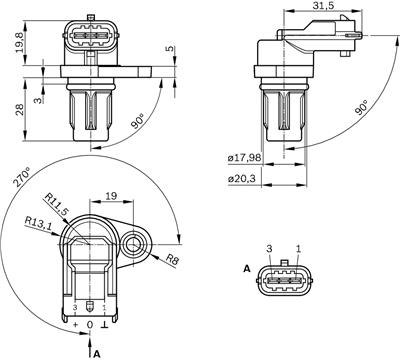 BOSCH 0 232 103 097 Číslo výrobce: PG-3-8. EAN: 4047024858183.