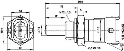 BOSCH 0 281 002 209 Číslo výrobce: TF-W. EAN: 3165143081747.