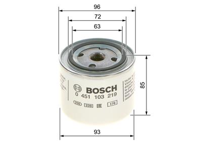 BOSCH 0 451 103 219 Číslo výrobce: P 3219. EAN: 3165141143270.