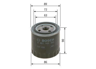 BOSCH 0 451 103 353 Číslo výrobce: P 3353. EAN: 3165143332849.