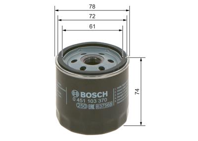 BOSCH 0 451 103 370 Číslo výrobce: P 3370. EAN: 4047023055361.