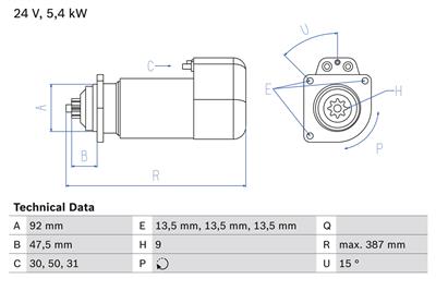 BOSCH 0 986 011 570 Číslo výrobce: 1157. EAN: 3165141018622.