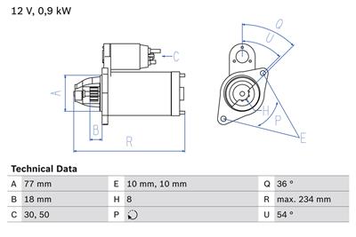 BOSCH 0 986 012 301 Číslo výrobce: 1230. EAN: 3165141976076.