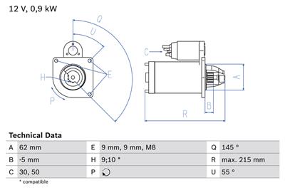 BOSCH 0 986 013 850 Číslo výrobce: 1385. EAN: 3165141024968.