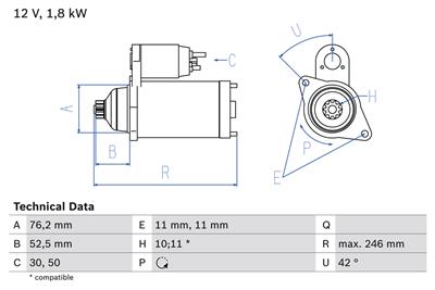 BOSCH 0 986 016 980 Číslo výrobce: 1698. EAN: 3165141082890.