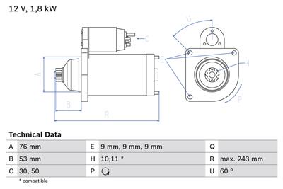 BOSCH 0 986 016 990 Číslo výrobce: 1699. EAN: 3165141082876.
