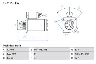 BOSCH 0 986 018 960 Číslo výrobce: 1896. EAN: 3165143309537.