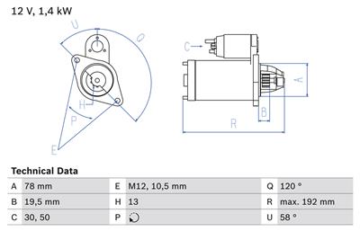 BOSCH 0 986 019 361 Číslo výrobce: 1936. EAN: 3165143536742.