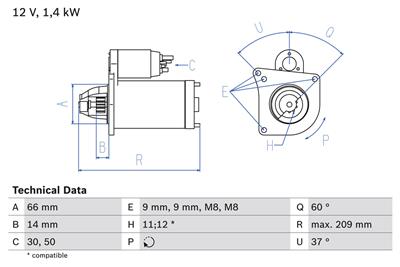 BOSCH 0 986 021 651 Číslo výrobce: 2165. EAN: 4047024413764.