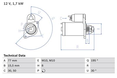 BOSCH 0 986 023 600 Číslo výrobce: 2360. EAN: 4047024813380.