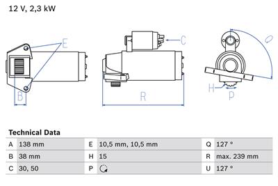 BOSCH 0 986 025 950 Číslo výrobce: 2595. EAN: 4047025656894.