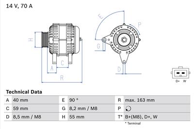 BOSCH 0 986 038 390 Číslo výrobce: 3839. EAN: 3165141158700.