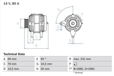 BOSCH 0 986 039 100 Číslo výrobce: 3910. EAN: 3165141074505.