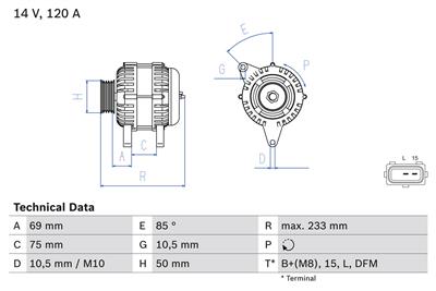 BOSCH 0 986 041 810 Číslo výrobce: 4181. EAN: 3165143301418.