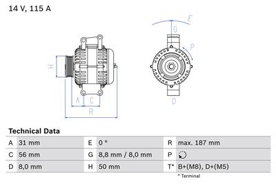 BOSCH 0 986 043 660 Číslo výrobce: 4366. EAN: 3165143619377.