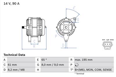 BOSCH 0 986 044 651 Číslo výrobce: 4465. EAN: 3165143478615.