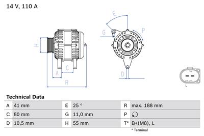 BOSCH 0 986 046 060 Číslo výrobce: 4606. EAN: 3165143619254.