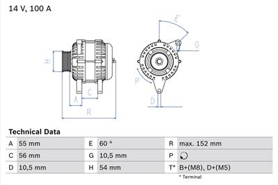 BOSCH 0 986 047 280 Číslo výrobce: 4728. EAN: 3165144046059.