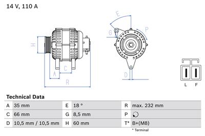 BOSCH 0 986 048 301 Číslo výrobce: 4830. EAN: 4047024348004.