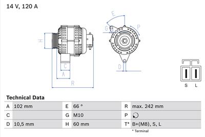 BOSCH 0 986 049 550 Číslo výrobce: 4955. EAN: 4047024613850.