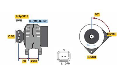 BOSCH 0 986 080 140 Číslo výrobce: 8014. EAN: 4047024806856.