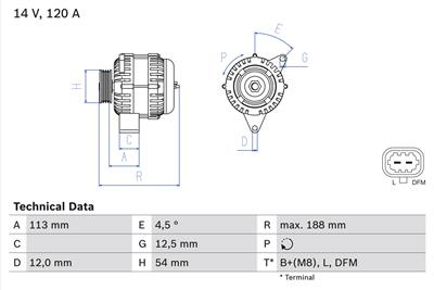 BOSCH 0 986 080 370 Číslo výrobce: 8037. EAN: 4047024797758.
