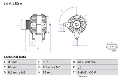 BOSCH 0 986 080 410 Číslo výrobce: 8041. EAN: 4047024797796.