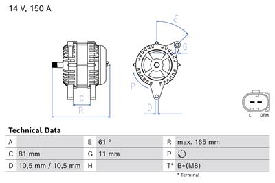 BOSCH 0 986 082 310 Číslo výrobce: 8231. EAN: 4047025314206.