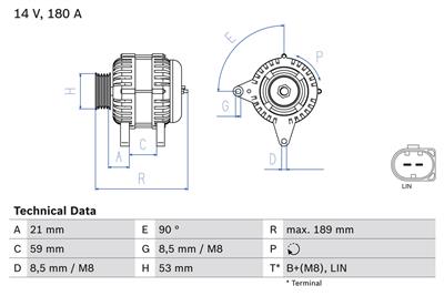 BOSCH 0 986 084 130 Číslo výrobce: 8413. EAN: 4047026082890.
