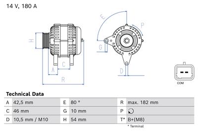 BOSCH 0 986 084 650 Číslo výrobce: 8465. EAN: 4047026496116.