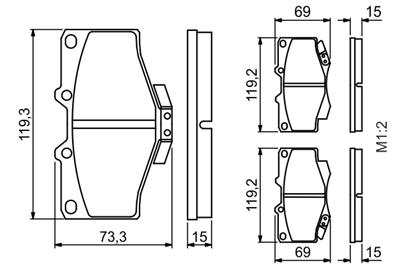 BOSCH 0 986 424 268 Číslo výrobce: BP130. EAN: 3165143661345.