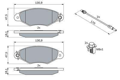 BOSCH 0 986 424 455 Číslo výrobce: BP224. EAN: 3165143112106.