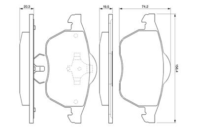BOSCH 0 986 424 460 Číslo výrobce: BP229. EAN: 3165143210055.