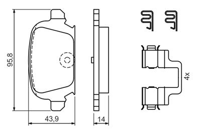 BOSCH 0 986 424 528 Číslo výrobce: BP282. EAN: 3165143663288.
